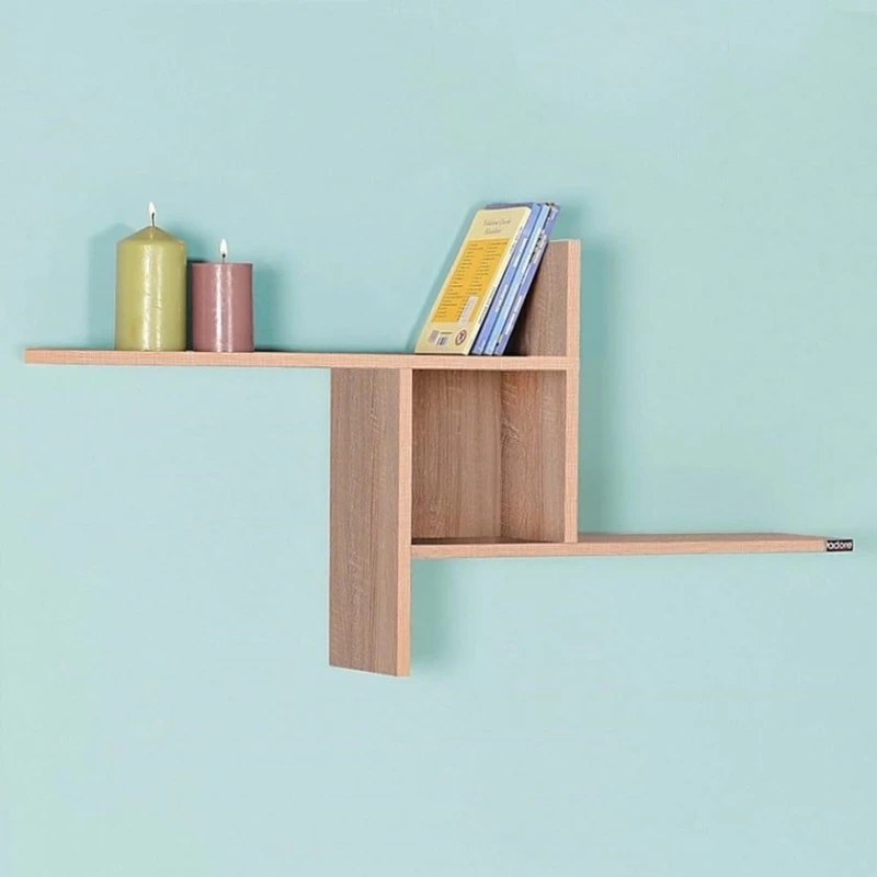 Настенная полка Art Mebel 103, ламинат, 50х100х50 см, коричневая Настенная полка Art Mebel 103, ламинат, 50х100х50 см, коричневая