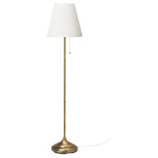 Döşəməüstü lampa IKEA Arstid, 155 sm, ağ/qızılı
