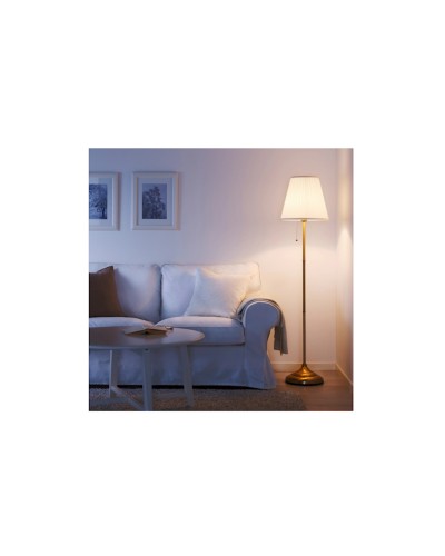 Döşəməüstü lampa IKEA Arstid, 155 sm, ağ/qızılı