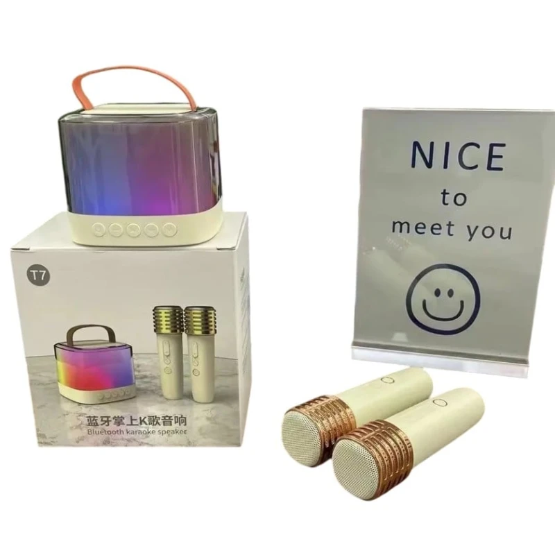 İki mikrofonlu portativ karaoke sistemi T7_002