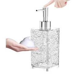 Дозатор для мыла Plateon0056, акрил, прозрачный, 18.5 см