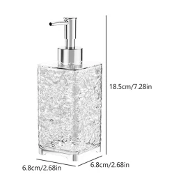 Дозатор для мыла Plateon0056, акрил, прозрачный, 18.5 см