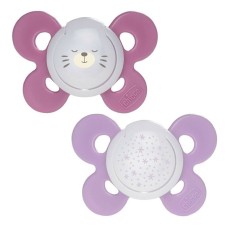 Əmziklər dəsti Chicco Physio Comfort Girl, 16-36 ay, silikon, 2 əd, çəhrayı