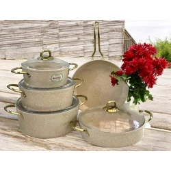 Qazan dəsti SWEETHOME-006, bej, 5 əd