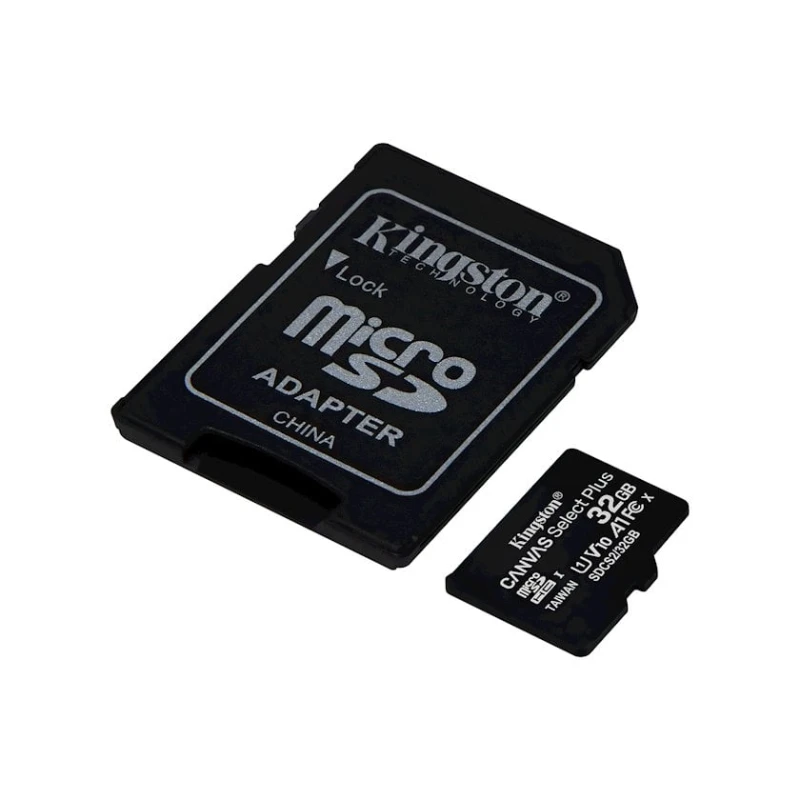 Карта памяти Kingston microSDHC 32GB Class 10 UHS-I R100MB/s + SD-адаптер