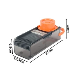 Фрукто-овощерезка Fruitgrater, пластик/сталь, серый/оранжевый