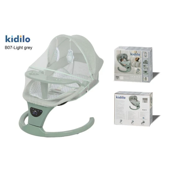 Детское кресло-качалка Kidilo B07-светло-серый AZR-220 Детское кресло-качалка Kidilo B07-светло-серый AZR-220