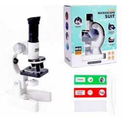 Mikroskop, plastik, qara/ağ, 10x13x22 sm Mikroskop, plastik, qara/ağ, 10x13x22 sm