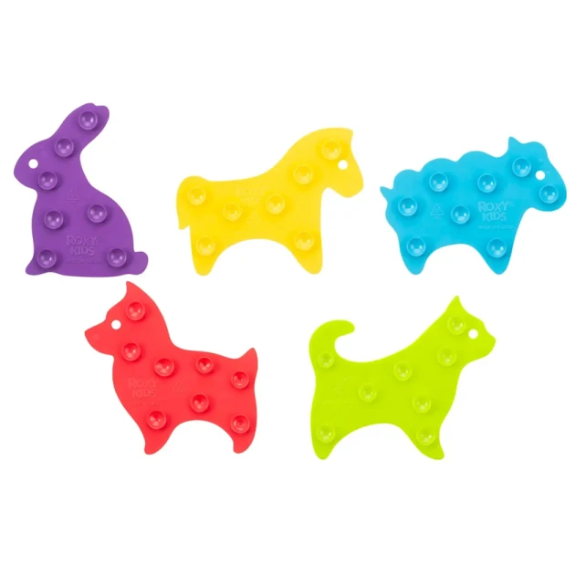 Мини-коврики для ванной Roxy Kids RBM-010-CG, 5 шт, разноцветные Мини-коврики для ванной Roxy Kids RBM-010-CG, 5 шт, разноцветные