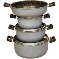 Набор кастрюль Sac CH-0014, серый, 4 шт