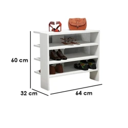 Тумба для обуви Ev Plus 12115515, ЛДСП, белый, 64x32x60 см Тумба для обуви Ev Plus 12115515, ЛДСП, белый, 64x32x60 см