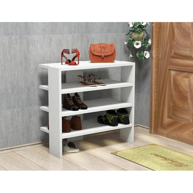 Ayaqqabı üçün tumba Ev Plus 12115515, LDSP, ağ, 64x32x60 sm