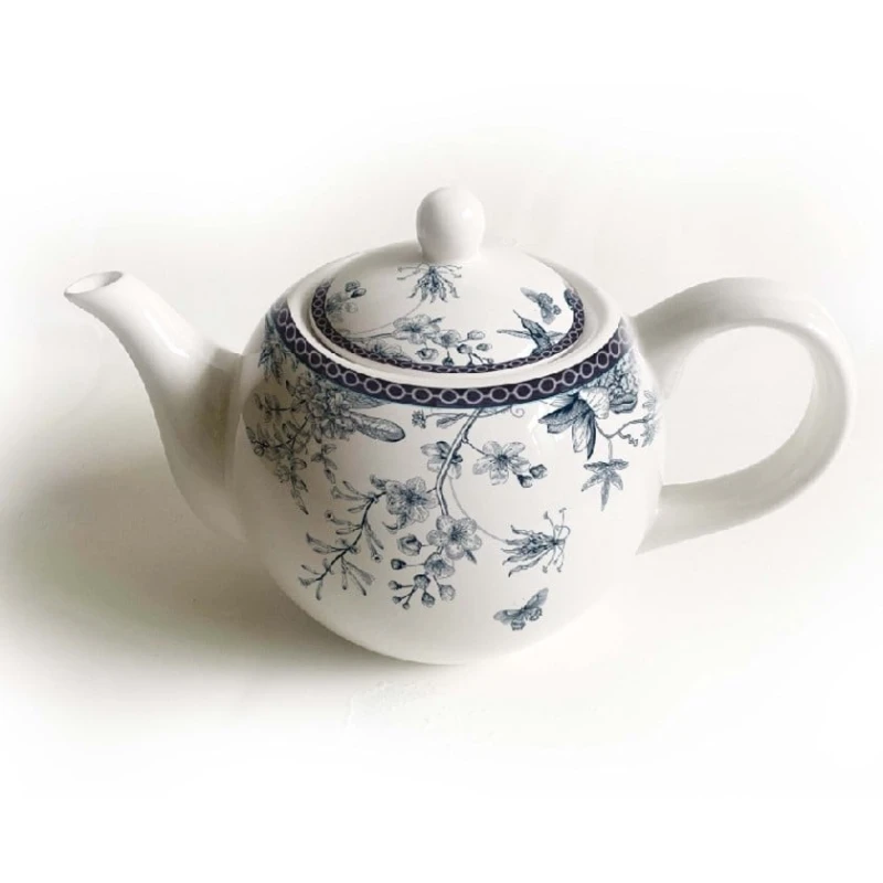 Чайник Egels Home 201561, керамика, белый/синий, 670 мл Чайник Egels Home 201561, керамика, белый/синий, 670 мл