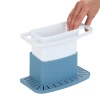 Süngər və sabun üçün konteyner Wenko, 21x11.5x11 sm, plastik, mavi/ağ