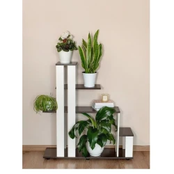 Стеллаж, 105x25x98 см, ЛДСП, белый/венге Стеллаж, 105x25x98 см, ЛДСП, белый/венге