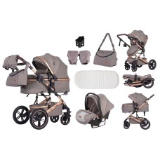 Uşaq arabası Kidilo 530-S+C, qəhvəyi