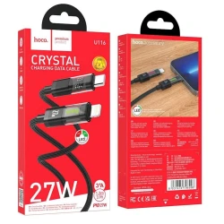 Кабель USB Hoco U116 Discovery Edition 27W Type-C to Lightning Black