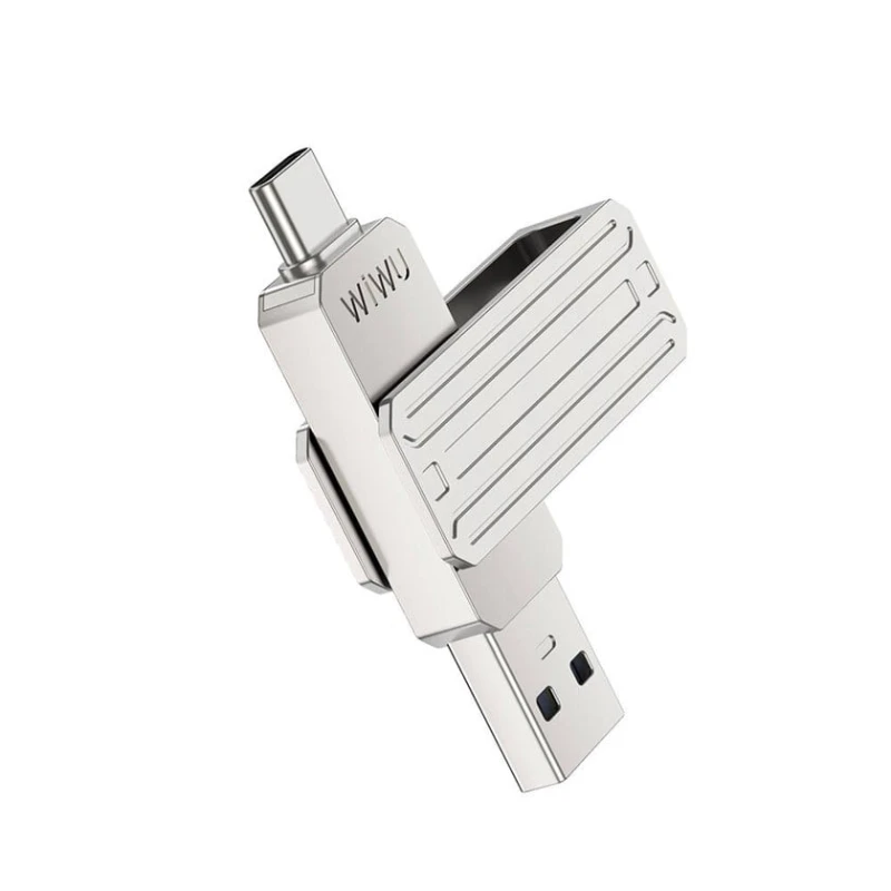 Флеш память USB Wiwu Wi-FD001 3in1 USB3.2 USB-A + Lightning + Type-C OTG 128 GB