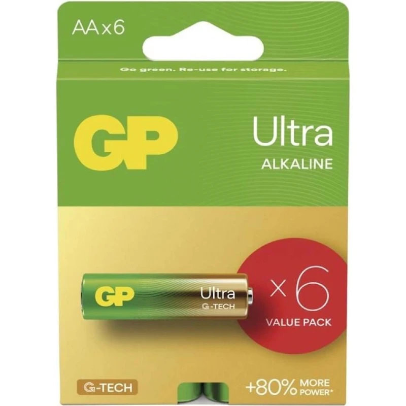 Батарейка GP Ultra Alkaline AA 1.5V, 6 шт Батарейка GP Ultra Alkaline AA 1.5V, 6 шт