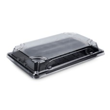 Suşi üçün birdəfəlik qablar dəsti Loyal 2654657135, polietilen tereftalat, qara, 21.6х13.6х2 sm, 400 əd