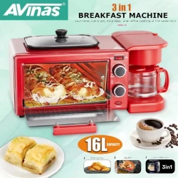 Çoxfunksiyalı Elektrikli Mini Soba Avinas AV-16L-RAX Red 3-ü 1-də