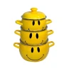 Набор кастрюль Лысьвенские эмали 4827_smile, эмаль, желтый, 3 шт
