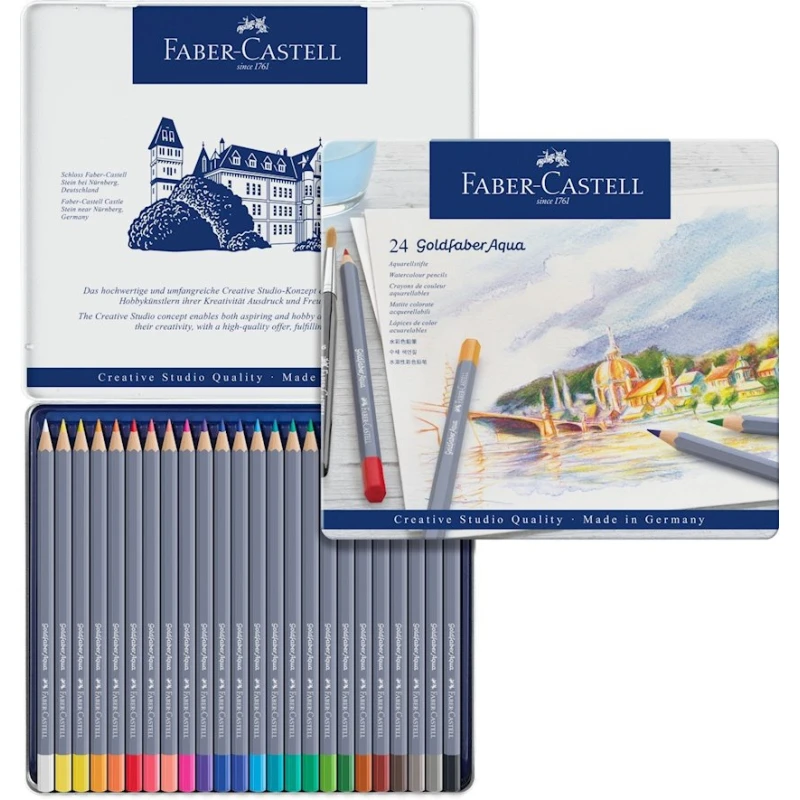 Набор акварельных карандашей Faber-Castell Goldfaber Aqua, 24 шт