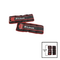 Əllər və ayaqlar üçün yük Gymnic Linuo 202022000085, qırmızı, 2 əd x 1.5 kq