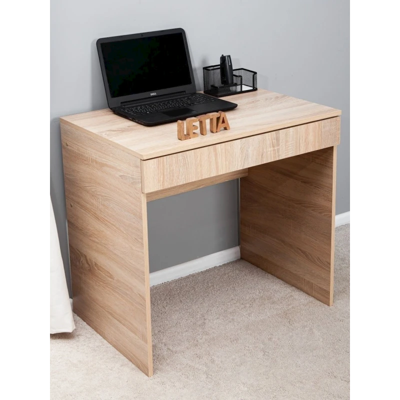 Письменный стол Letta, бежевый, ЛДСП, 75х52х76.6 см Письменный стол Letta, бежевый, ЛДСП, 75х52х76.6 см