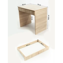 Письменный стол Letta, бежевый, ЛДСП, 75х52х76.6 см