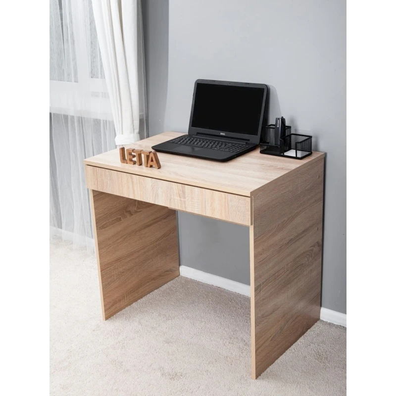 Письменный стол Letta, бежевый, ЛДСП, 75х52х76.6 см Письменный стол Letta, бежевый, ЛДСП, 75х52х76.6 см