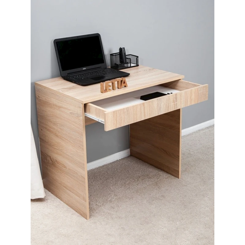 Письменный стол Letta, бежевый, ЛДСП, 75х52х76.6 см Письменный стол Letta, бежевый, ЛДСП, 75х52х76.6 см