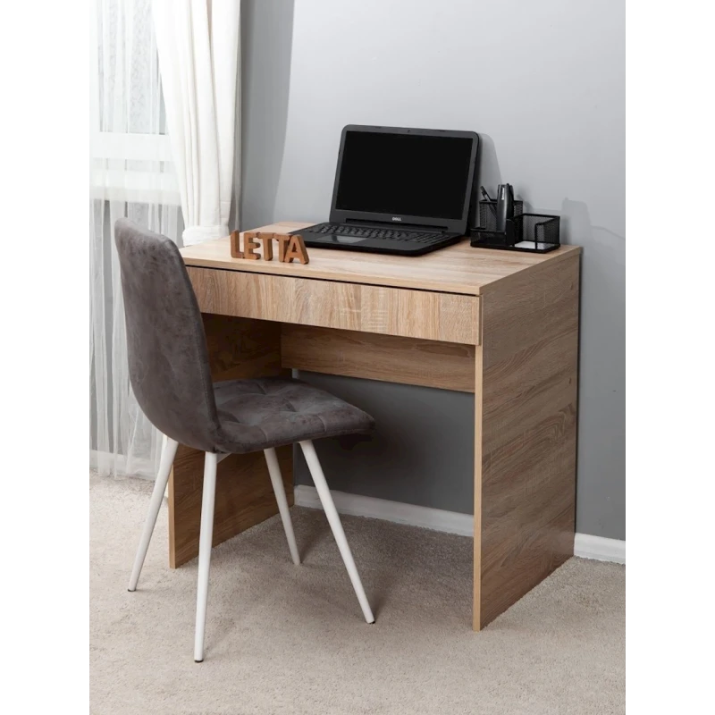 Письменный стол Letta, бежевый, ЛДСП, 75х52х76.6 см Письменный стол Letta, бежевый, ЛДСП, 75х52х76.6 см