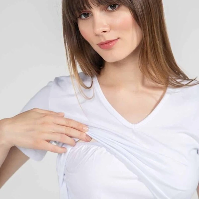 Майка для кормящих мам Funna Mamma Nora, S, белая