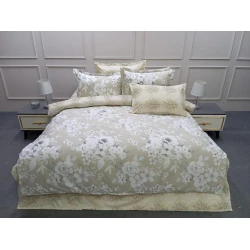 Комплект постельного белья Hanzade SHA-00006545, хлопок, разноцветный, простыня 220x240 см, пододеяльник 160x220 см, наволочка 50x70 см (2 шт)