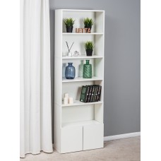 Stellaj Letta, ağ, LDSP, 181x60x24 sm