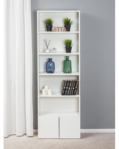 Stellaj Letta, ağ, LDSP, 181x60x24 sm