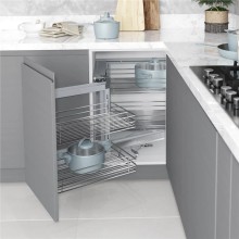 Rəf altı altlıq Starax S-3002-C, 45 sm, 860-965x530x530 mm, sağ, gümüşü