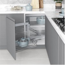 Rəf altı altlıq Starax S-3002-C, 45 sm, 860-965x530x530 mm, sağ, gümüşü
