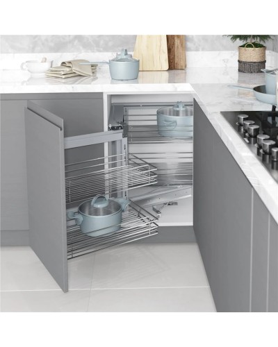 Rəf altı altlıq Starax S-3002-C, 45 sm, 860-965x530x530 mm, sağ, gümüşü