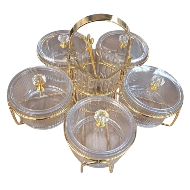 Набор мисок Lism SE102, прозрачный/золотистый