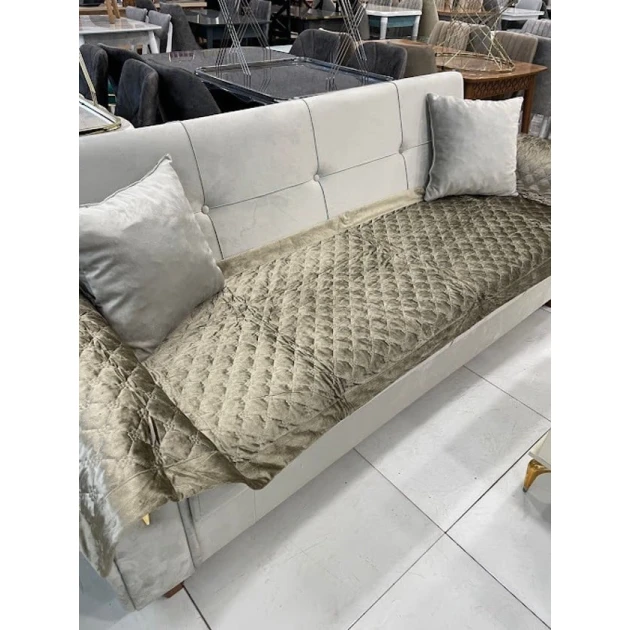 Чехол на диван MiraNova LQ-045, бархат, зеленый