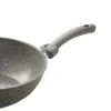 Сковорода глубокая Accademia Mugnano Cuore di Pietra Saltapasta, 28 см, алюминий, с антипригарным покрытием и ненагревающейся ручкой, серый