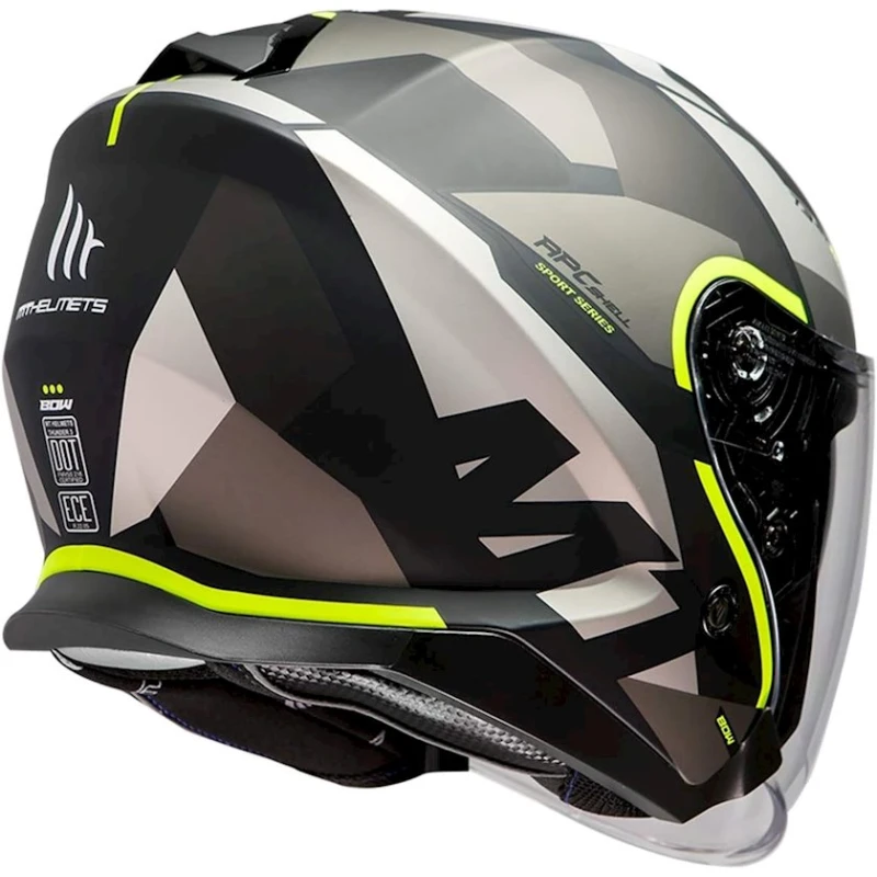 Мотошлем MT Helmets Thunder 3 SV Jet Bow A3 Matt Fluor Yellow, размер XS