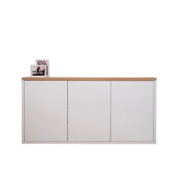 Комод Ev Plus 12115838, ЛДСП, белый/коричневый, 170x40x80 см Комод Ev Plus 12115838, ЛДСП, белый/коричневый, 170x40x80 см