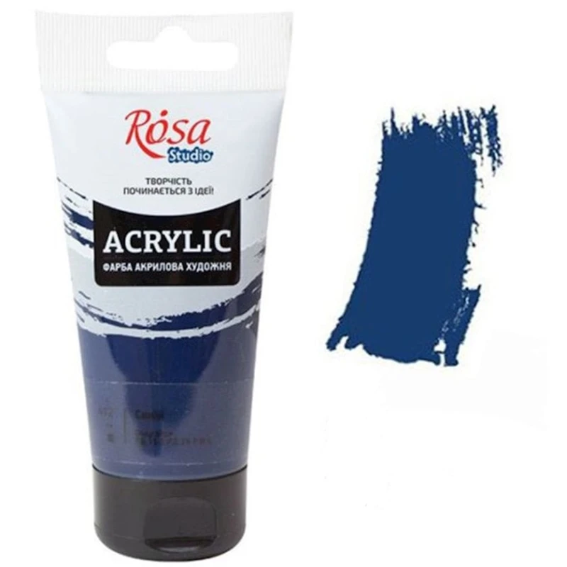 Акриловая краска Rosa Studio 412 синяя, 75 мл Акриловая краска Rosa Studio 412 синяя, 75 мл