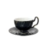 Fincan və nəlbəki dəsti ZGH_00350, 12 əd, qara