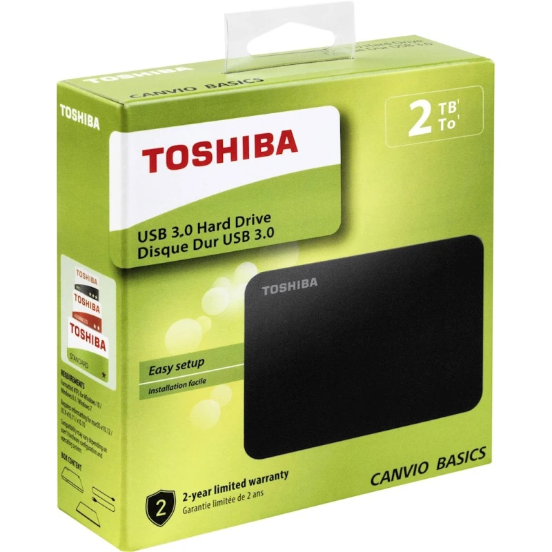 Внешний жесткий диск Toshiba Canvio Basics 2 TB 2.5 Black Внешний жесткий диск Toshiba Canvio Basics 2 TB 2.5 Black