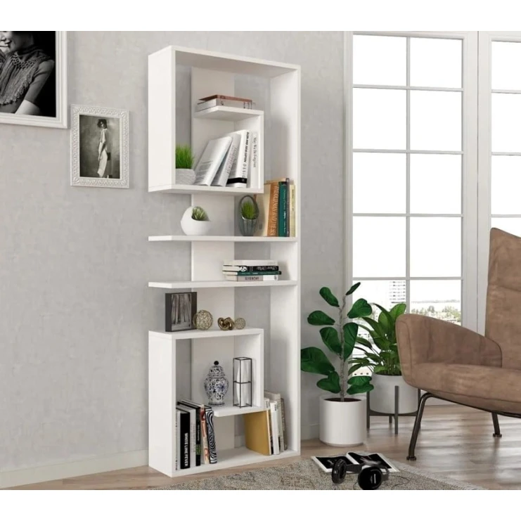 Стеллаж Ev Plus Strom, 161x70x20 см, ЛДСП, белый