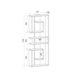 Стеллаж Ev Plus Strom, 161x70x20 см, ЛДСП, белый Стеллаж Ev Plus Strom, 161x70x20 см, ЛДСП, белый